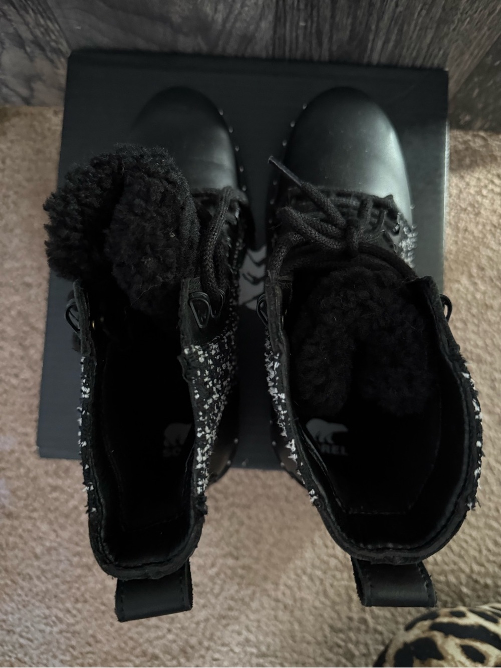 SOREL Lennox Lace Cozy WP Women's Boots - Black Size 9 - Picture 9 of 9